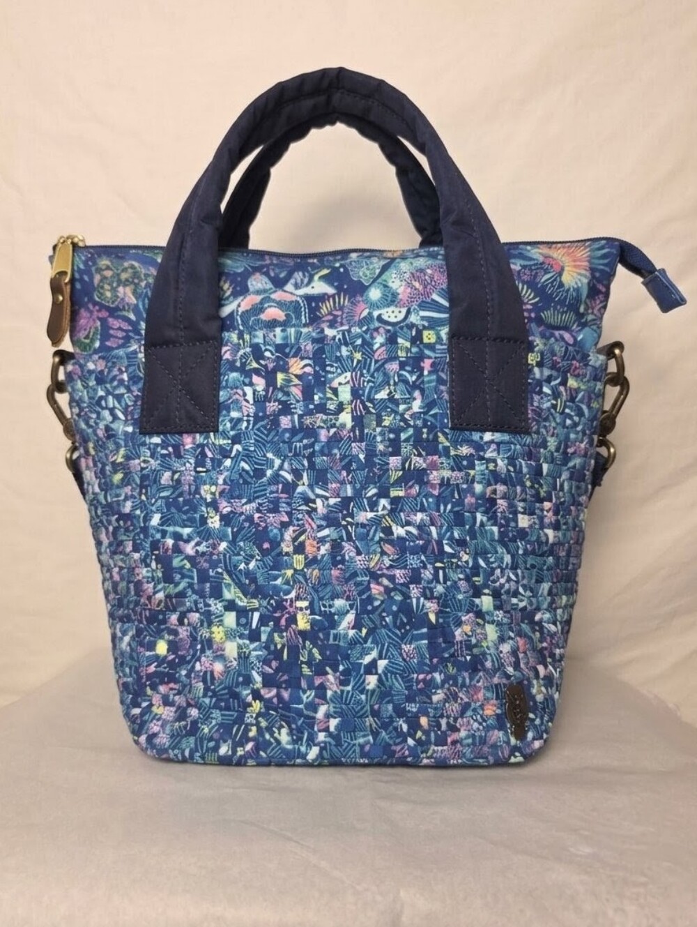 Sakroots Seascape Woven Tote Crossbody Bag Royal Blue NWOT